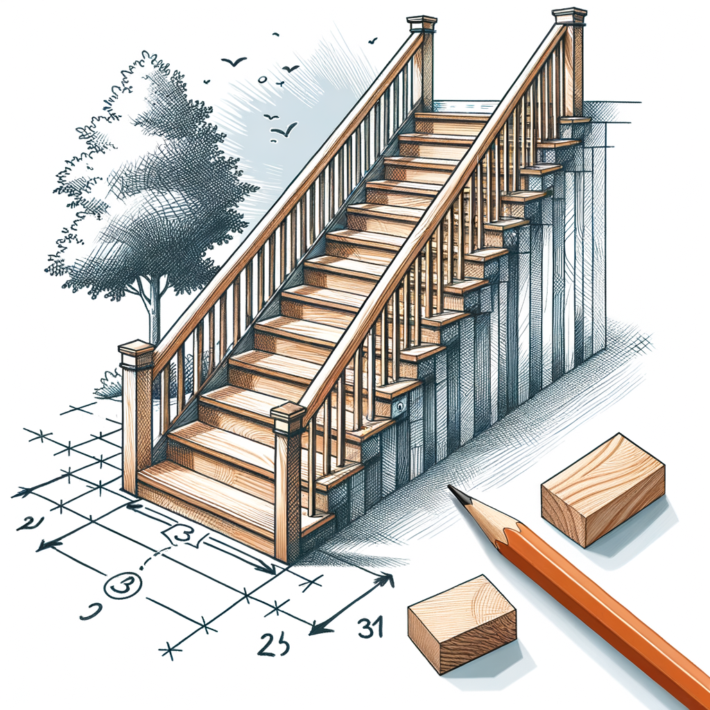 Dessine un escalier qui illustre le savoir faire de PORTAS dont la particularité est de rénover les escaliers avec du bois.